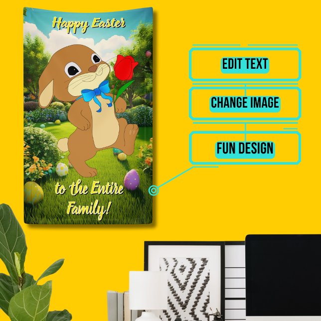 Holiday Banner: Colourful Easter Rabbit Banner (Please enjoy our design and see the others in the collection.)