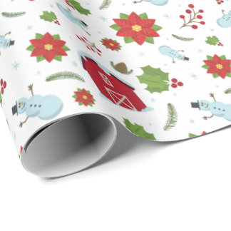 Holiday Barn Wrapping Paper (Bright)