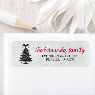 Holiday Bat Tree Return Address Label