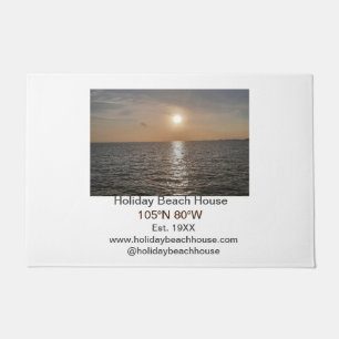 Holiday beach ocean house longitude latitude est.  doormat