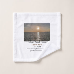 Holiday beach ocean house longitude latitude est. wash cloth