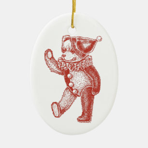 Holiday Bear Ceramic Ornament