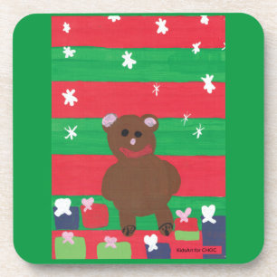 Holiday Bear - Kids Art for CHOC Coaster