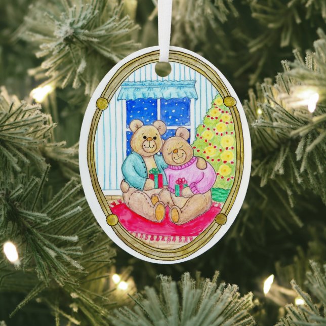 Holiday Bears Anniversary Christmas Ornament (Insitu)