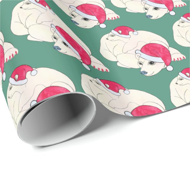 Holiday Bears Wrapping Paper (Roll Corner)