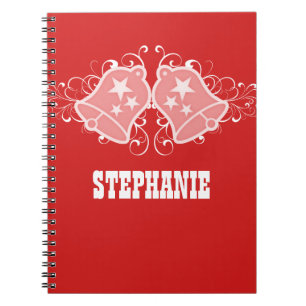 Holiday Bells and Swirls Notebook, Red Notebook
