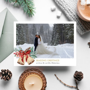 Holiday Bells Photo Holiday Card
