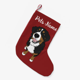 Holiday Bernese Mountain Dog Small Christmas Stocking