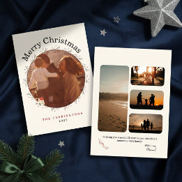 Holiday Berry Branch Christmas Photo Holiday Card