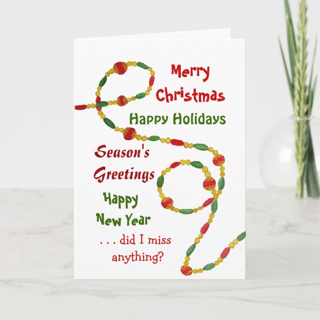 Holiday Best Card (Front)