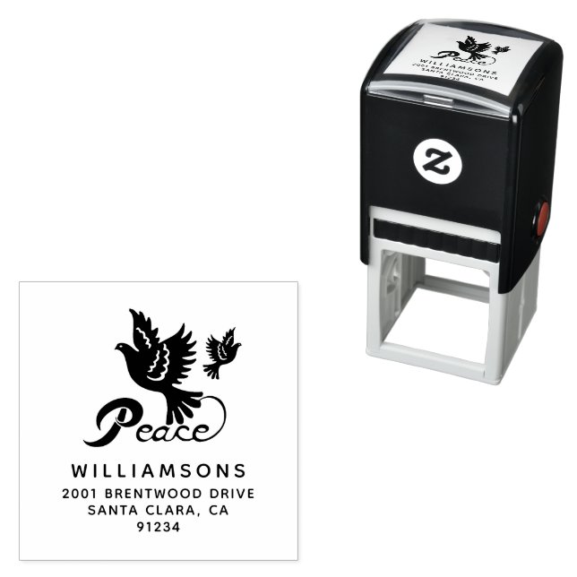 Holiday Bird of Peace Family Self-inking Stamp (In Situ)