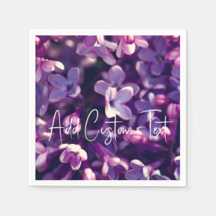 Holiday, Birthday, Bar, Kids Party, Lilac Flower, Napkin