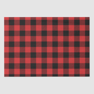 Holiday Black and Red Buffalo Plaid Tissue Paper