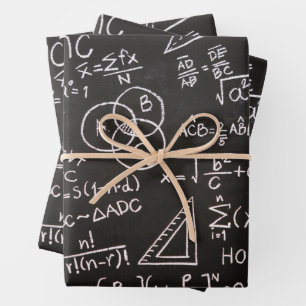 Holiday Blackboard Pattern  Wrapping Paper Sheet