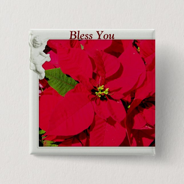 Holiday Blessings_ 15 Cm Square Badge (Front)