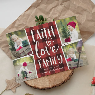 Holiday Blessings   Christmas Photo Collage Card