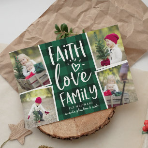 Holiday Blessings Christmas Photo Collage Card