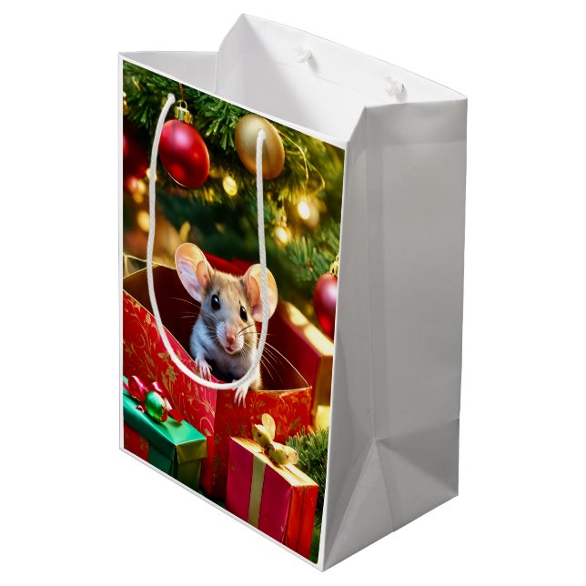 Holiday Blessings Mouse Christmas Gift Bags (Back Angled)