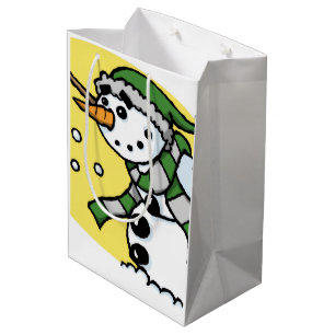 Holiday Blessings Snowman Christmas Gift Bags