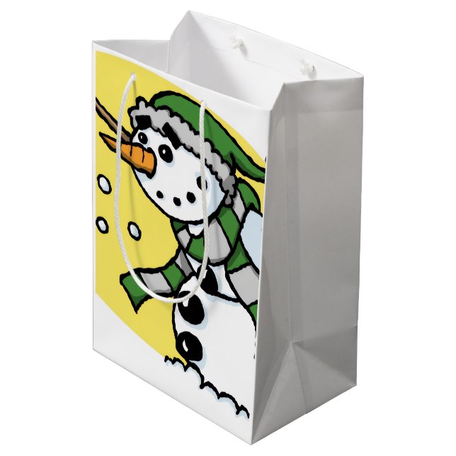 Holiday Blessings Snowman Christmas Gift Bags (Back Angled)