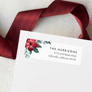 Holiday Blossoms Return Address Label