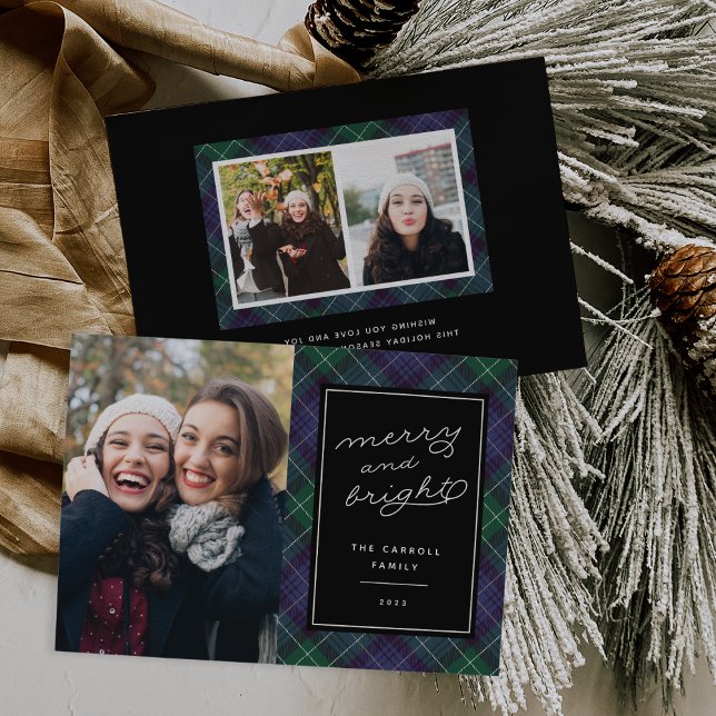 Holiday Blue & Green Tartan | Christmas Photo Card (Creator Uploaded)
