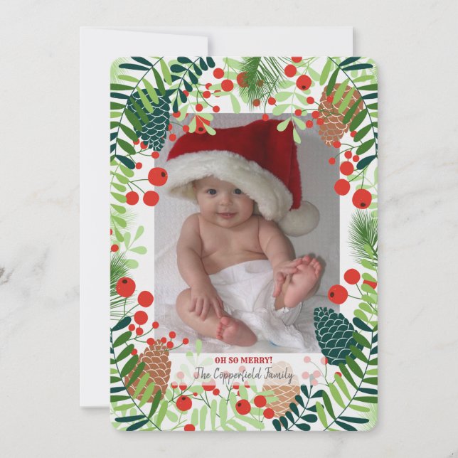 Holiday Bold Photo Card (Front)