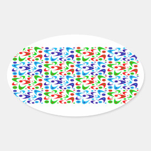 Holiday Boomerangs Oval Sticker