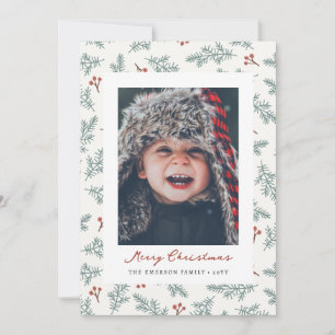 Holiday Botanical Berries Card
