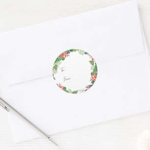Holiday Botanical Gift Sticker