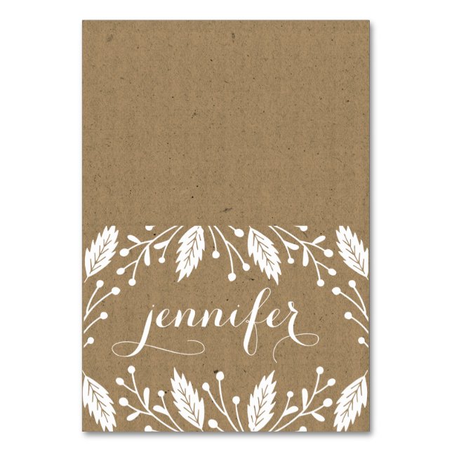 Holiday Botanicals | Table Place Card (Front)
