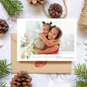 Holiday Bouquet Photo Holiday Card