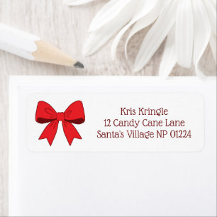 Holiday Bow Return Address Label