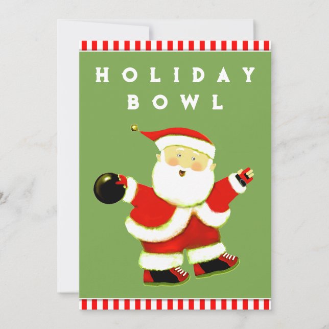 Holiday Bowling Party Invitation (Front)