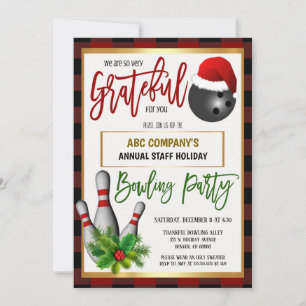 Holiday Bowling Party Invitation