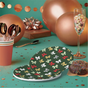 Holiday Bows Paper Plate