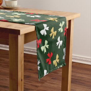 Holiday Bows Short Table Runner