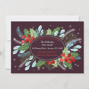 Holiday Bright Moved Holiday Card