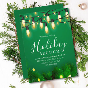 Holiday Brunch Christmas Brunch Chic Floral Invitation