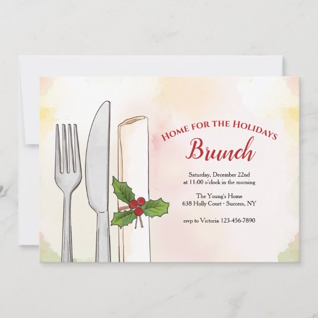 Holiday Brunch Invitation (Front)