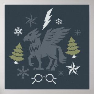 Holiday Buckbeak Winter Graphic Poster