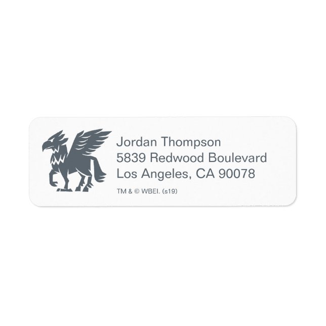 Holiday Buckbeak Winter Graphic Return Address Label (Front)