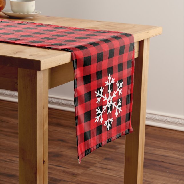 Holiday Buffalo Plaid Table Runner (In Situ)