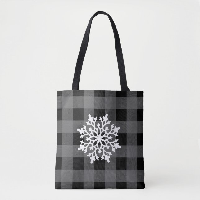 Holiday Buffalo Plaid Tote Bag (Front)