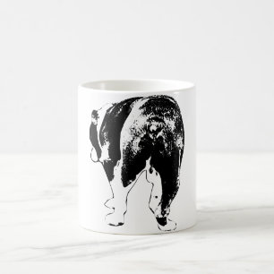 Holiday Bulldog Back View Ink Study Coffee Mug