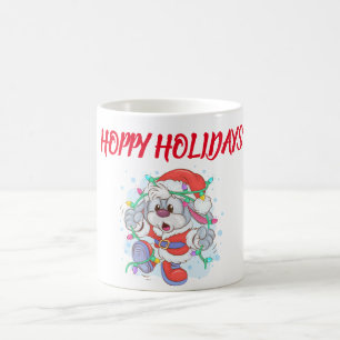 Holiday Bunny Christmas Coffee Mug