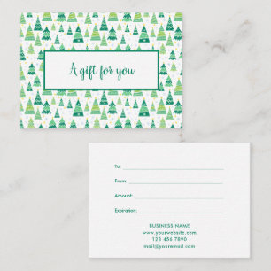 Holiday Business Gift Certificate Christmas trees