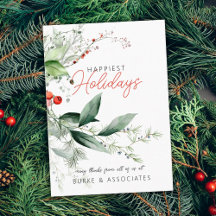 Holiday Business Greenery Personalized