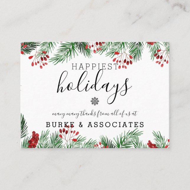Holiday Business Personalised Card (Front)