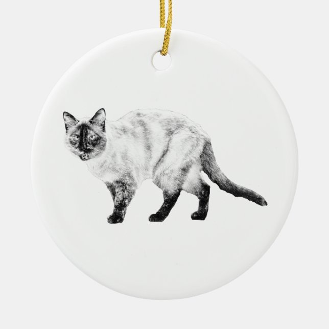 Holiday Calm, Soft Cat Ornament (Front)